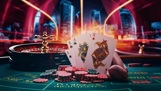 Three Card Poker live dealer and player cards